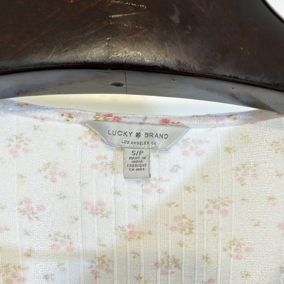 Lucky, brown women’s size SP cotton, long sleeve floral blouse - Picture 2 of 4
